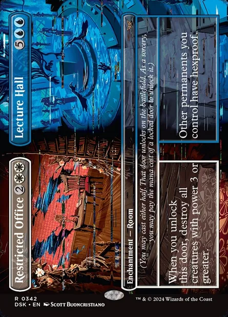 Restricted Office // Lecture Hall, Magic card DSK 342 — Duskmourn: House of Horror set