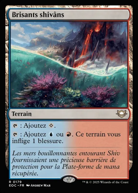 Brisants shivâns, carte Magic EOC 179 — extension Edge of Eternities Commander