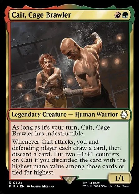 Cait, Cage Brawler, Magic card PIP 624 — Fallout set