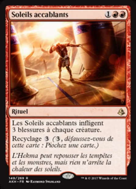 Soleils accablants, carte Magic AKH 149 — extension Amonkhet