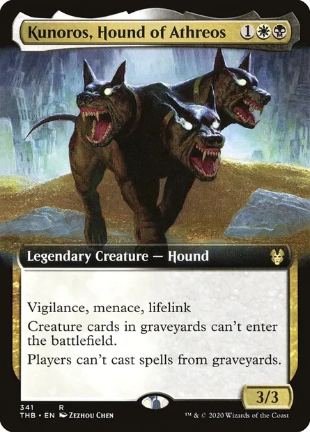 Kounoros, chien d'Athréos, carte Magic THB 341 — extension Theros Beyond Death