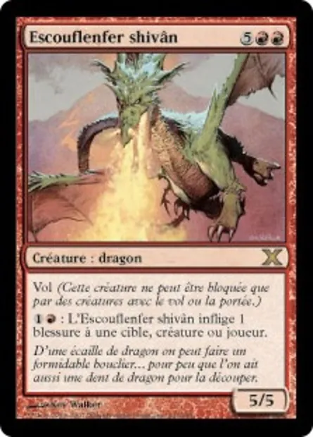 Escouflenfer shivân, carte Magic 10E 231 — extension Dixième édition