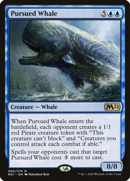 Pursued Whale, Magic card M21 60 — Core Set 2021 set