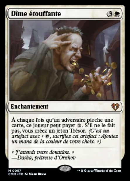 Dîme étouffante, carte Magic CMM 57 — extension Commander Masters