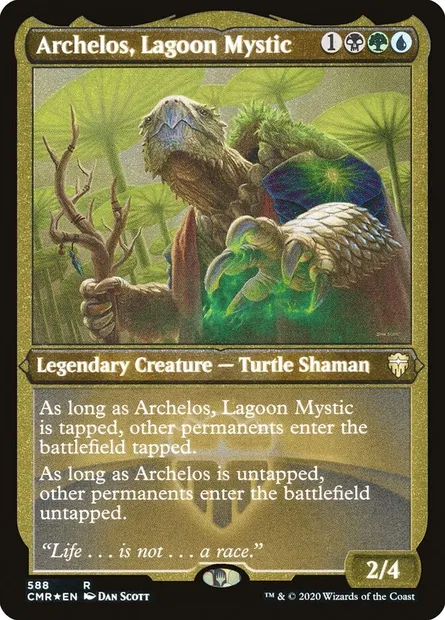 Archelos, Lagoon Mystic, Magic card CMR 588 — Commander Legends set