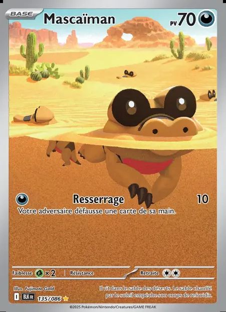 Mascaïman, carte Pokémon BLK 135 — extension Foudre Noire