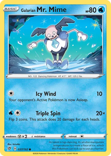 Galarian Mr. Mime, Pokémon card RCL 37 — Rebel Clash set