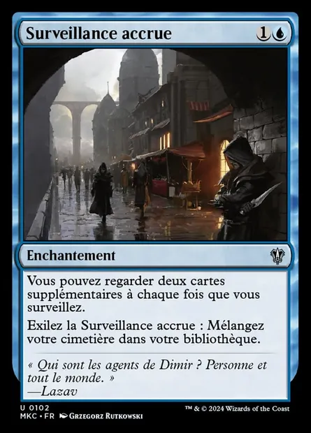 Surveillance accrue, carte Magic MKC 102 — extension Murders at Karlov Manor Commander