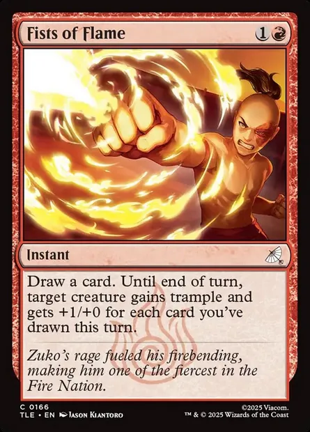 Fists of Flame, Magic card TLE 166 — Avatar: The Last Airbender Eternal set