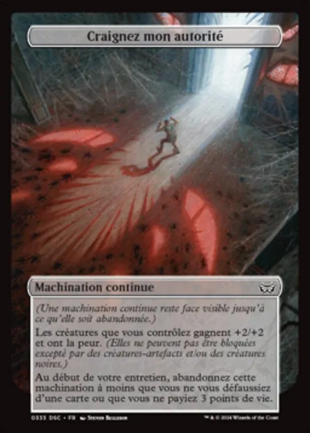 Craignez mon autorité, carte Magic DSC 333 — extension Duskmourn: House of Horror Commander