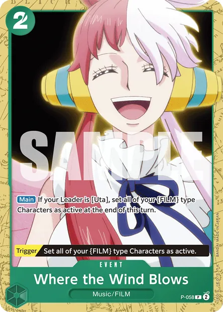 Where the Wind Blows, One Piece card P-058 — Promotion card set
