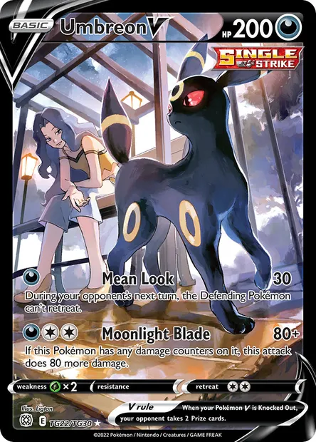 Umbreon V, Pokémon card BRS TG22 — Brilliant Stars set