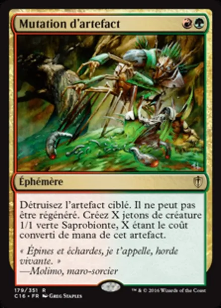 Mutation d'artefact, carte Magic C16 179 — extension Commander 2016