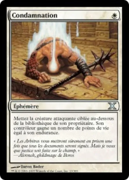 Condamnation, carte Magic 10E 13 — extension Dixième édition