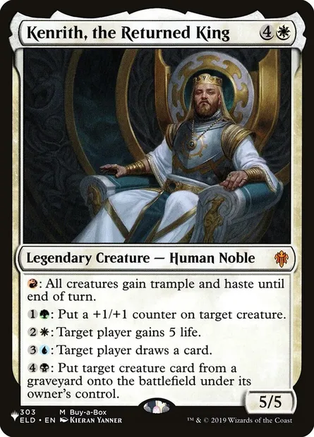 Kenrith, the Returned King, Magic card PLST ELD-303 — The List set