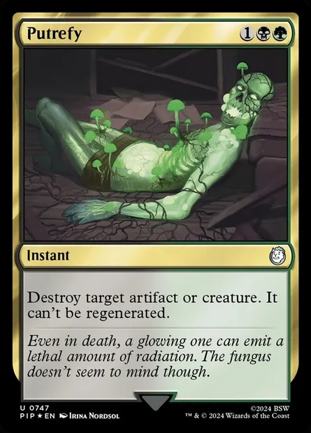 Putrefy, Magic card PIP 747 — Fallout set