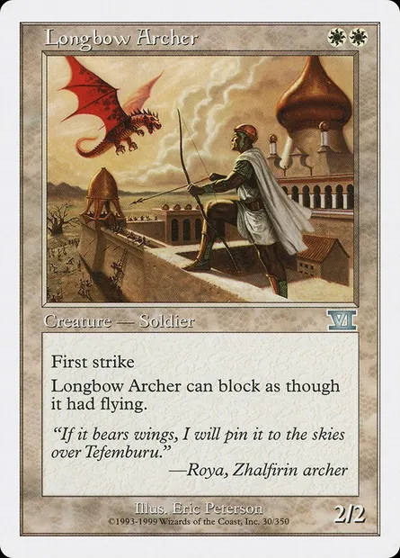 Longbow Archer, Magic card 6ED 30 — Classic Sixth Edition set