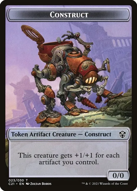 Construct, carte Magic TC21 23 — extension Commander 2021 Tokens
