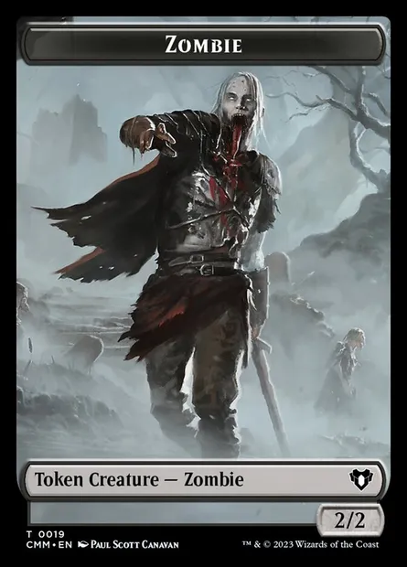 Zombie, carte Magic TCMM 19 — extension Commander Masters Tokens