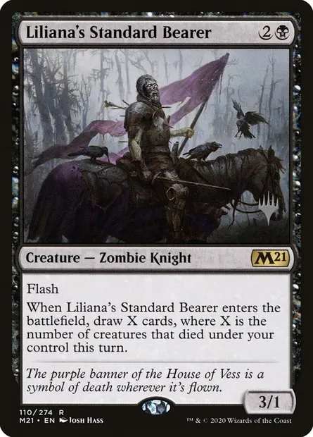 Liliana's Standard Bearer, Magic card PM21 110p — Core Set 2021 Promos set