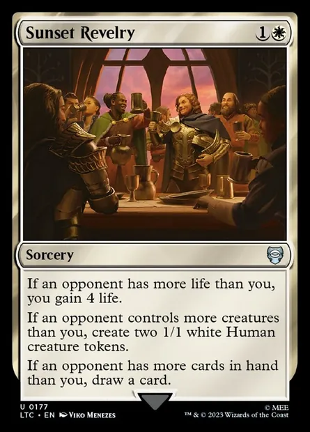 Sunset Revelry, Magic card LTC 177 — Tales of Middle-earth Commander set
