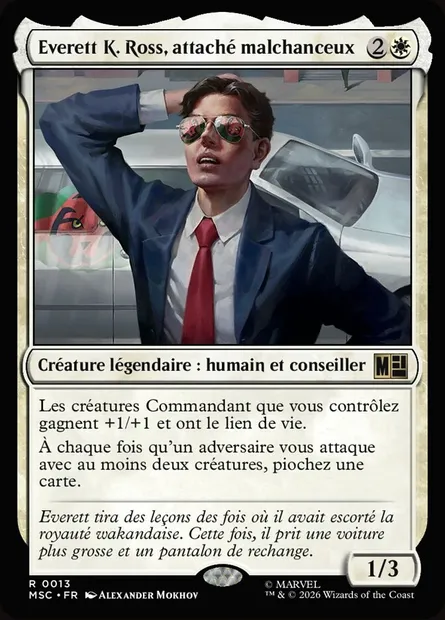 Everett K. Ross, attaché malchanceux, carte Magic MSC 13 — extension Marvel Super Heroes Commander