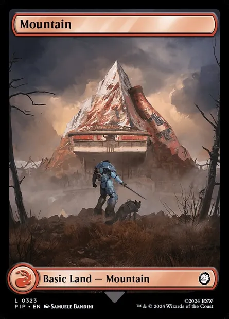 Mountain, Magic card PIP 323 — Fallout set