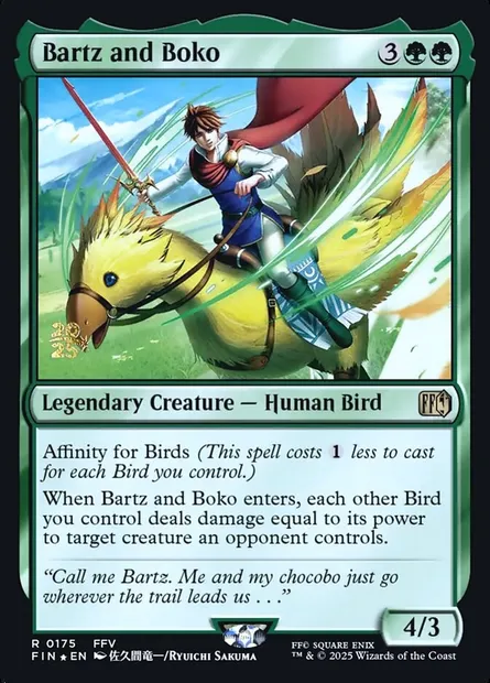 Bartz and Boko, Magic card PFIN 175s — Final Fantasy Promos set