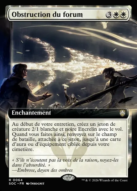 Obstruction du forum, carte Magic SOC 64 — extension Secrets of Strixhaven Commander