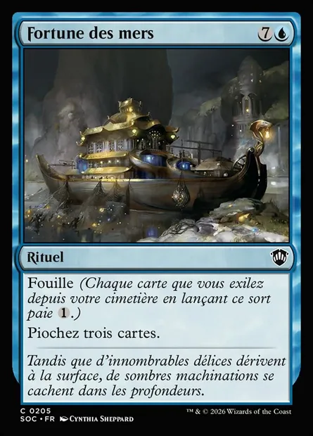 Fortune des mers, carte Magic SOC 205 — extension Secrets of Strixhaven Commander
