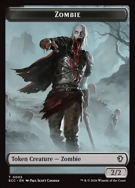 Zombie, Magic card TECC 3 — Lorwyn Eclipsed Commander Tokens set