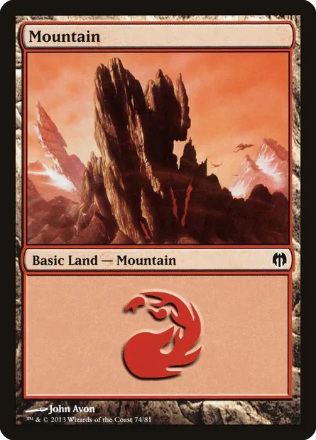 Mountain, Magic card DDL 74 — Duel Decks: Heroes vs. Monsters set