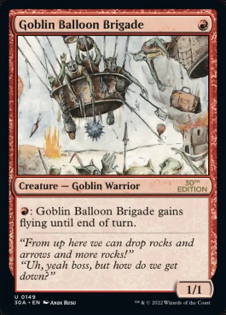 Goblin Balloon Brigade, Magic card 30A 149 — 30th Anniversary Edition set
