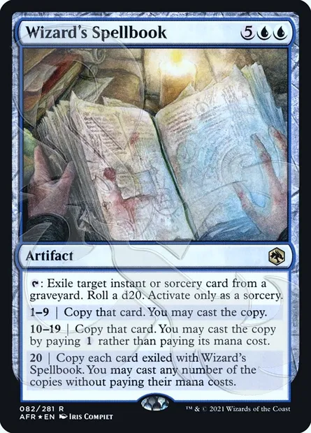 Wizard's Spellbook, Magic card PAFR 82a — Adventures in the Forgotten Realms Promos set