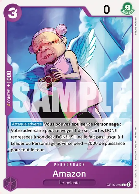 Amazon, carte One Piece OP15-059 — extension AVENTURE SUR L'ÎLE DE DIEU