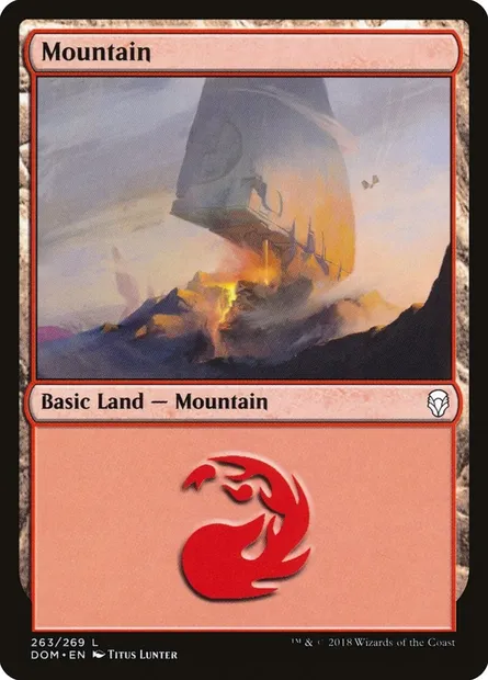 Mountain, Magic card DOM 263 — Dominaria set