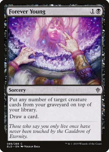Forever Young, Magic card ELD 89 — Throne of Eldraine set