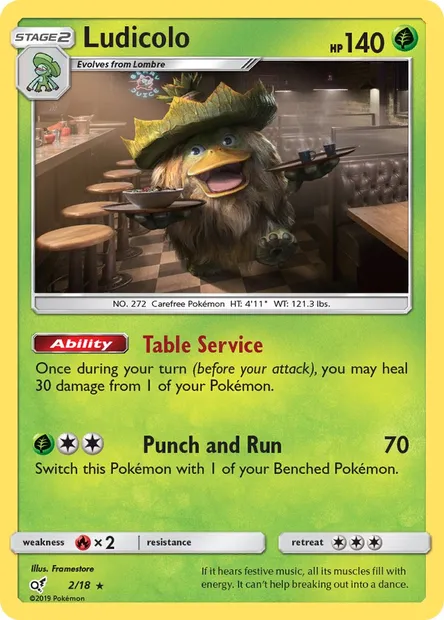 Ludicolo, Pokémon card DET 2 — Detective Pikachu set