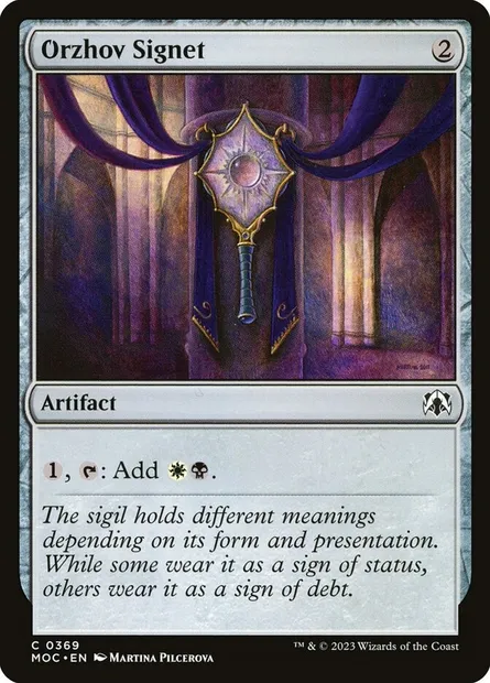 Orzhov Signet, Magic card MOC 369 — March of the Machine Commander set