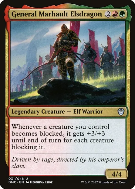 General Marhault Elsdragon, Magic card DMC 31 — Dominaria United Commander set