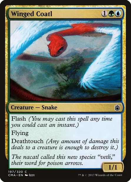 Coatl ailé, carte Magic CMA 197 — extension Commander Anthology