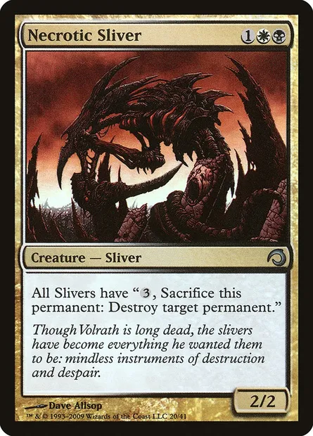 Necrotic Sliver, Magic card H09 20 — Premium Deck Series: Slivers set