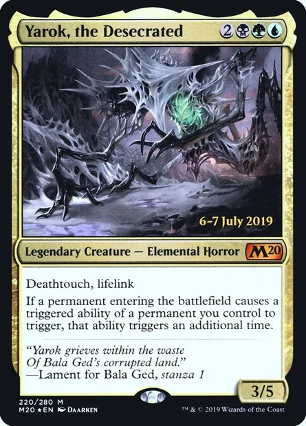 Yarok, the Desecrated, Magic card PM20 220s — Core Set 2020 Promos set