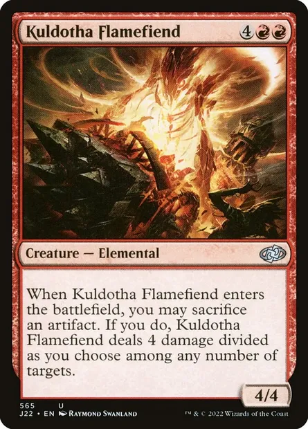 Kuldotha Flamefiend, Magic card J22 565 — Jumpstart 2022 set