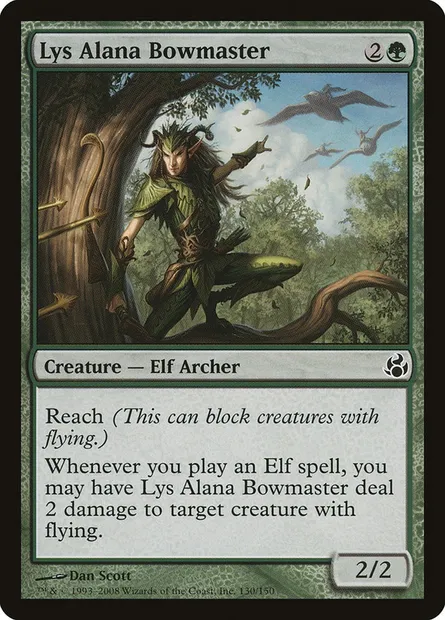 Lys Alana Bowmaster, Magic card MOR 130 — Morningtide set