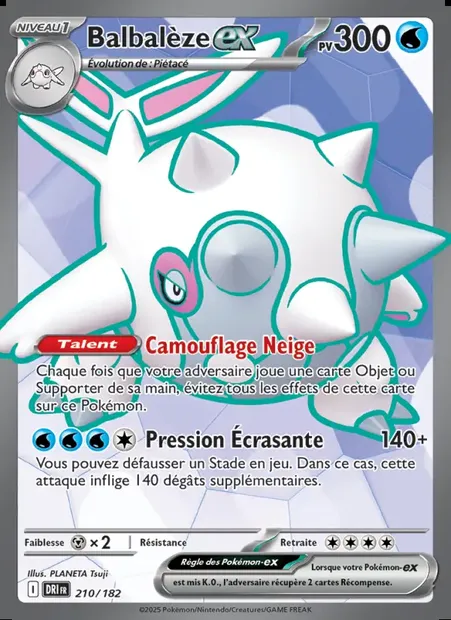 Balbalèze-ex, carte Pokémon DRI 210 — extension Rivalités Destinées