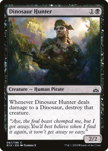 Dinosaur Hunter, Magic card RIX 67 — Rivals of Ixalan set