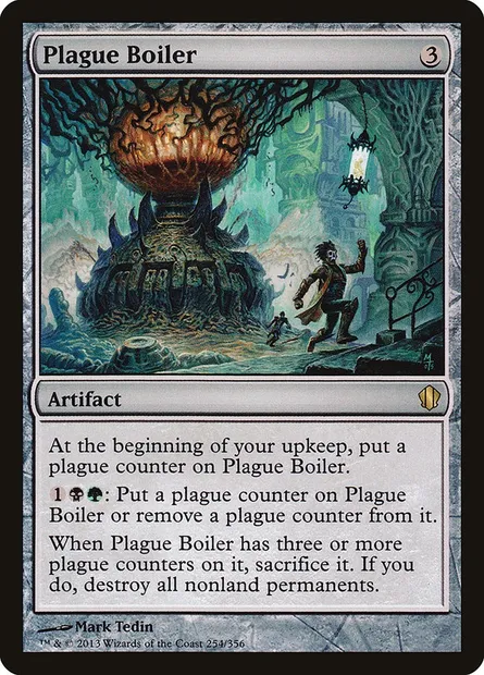 Plague Boiler, Magic card C13 254 — Commander 2013 set
