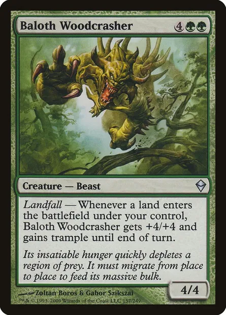 Baloth Woodcrasher, Magic card ZEN 157 — Zendikar set