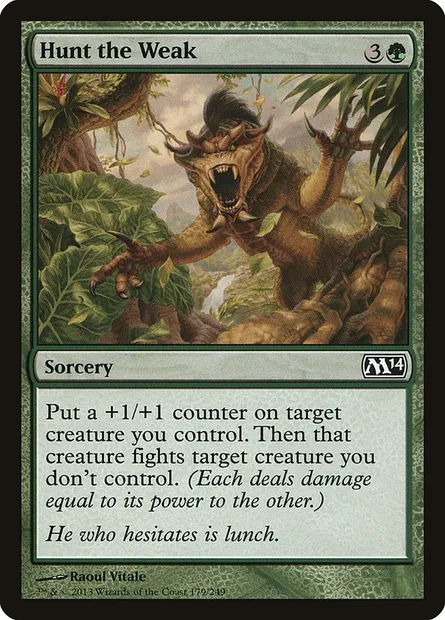 Hunt the Weak, Magic card M14 179 — Magic 2014 set